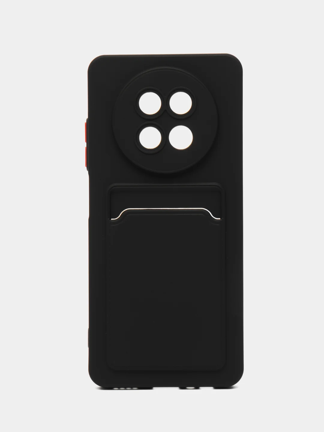 Черный чехол для Realme 12 5G ( Реалми 12 5 джи), с карманом для карт