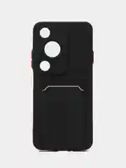 Черный чехол для HUAWEI Nova Y72 (Хуавей Нова у72), с карманом для карт