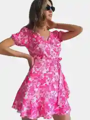 Платье на запах мини легкое повседневное