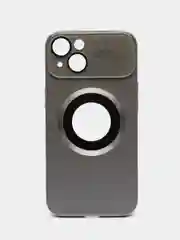 Серый чехол на iPhone 12/13/14/15/Pro/Max/Plus c Magsafe