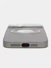 Серый чехол на iPhone 12/13/14/15/Pro/Max/Plus c Magsafe