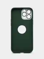 Тёмно-зелёный чехол на iPhone 12/13/14/15/Pro/Max/Plus c Magsafe