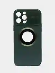 Тёмно-зелёный чехол на iPhone 12/13/14/15/Pro/Max/Plus c Magsafe