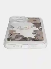 Желтый чехол для iPhone 7,8,SE,XR,XS,11,12,13,14,15,Pro,Max,Plus, на айфон, прозрачный, с цветами