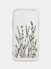 Прозрачный чехол для iPhone 7,8,SE,XR,XS,11,12,13,14,15,Pro,Max,Plus, на айфон, прозрачный, с цветами