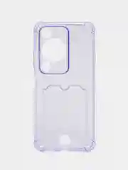 Лавандовый чехол для HUAWEI Nova Y72 (Хуавей Нова у72) с карманом для карт, прозрачный