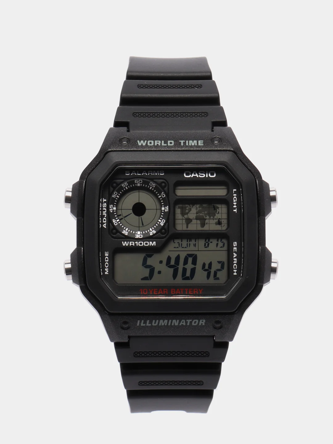 Черный часы электронные CASIO AE-1200