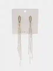 Серьги длинные жемчуженки и хрустальные бусины на подвесах