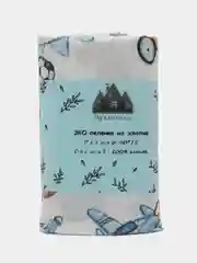 Синий меланж эко пеленка из хлопковой ткани 90*75 см