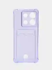 Лавандовый чехол для Xiaomi Redmi Note 13 Pro 5G / Poco X6 (Редми Нот 13 Про 5G /Поко Х6) с карманом