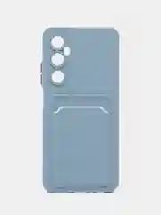 Синий меланж чехол для Realme C65 (Реалми С65), с карманом для карт