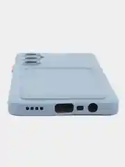 Синий меланж чехол для Realme C65 (Реалми С65), с карманом для карт