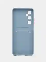 Синий меланж чехол для Realme C65 (Реалми С65), с карманом для карт