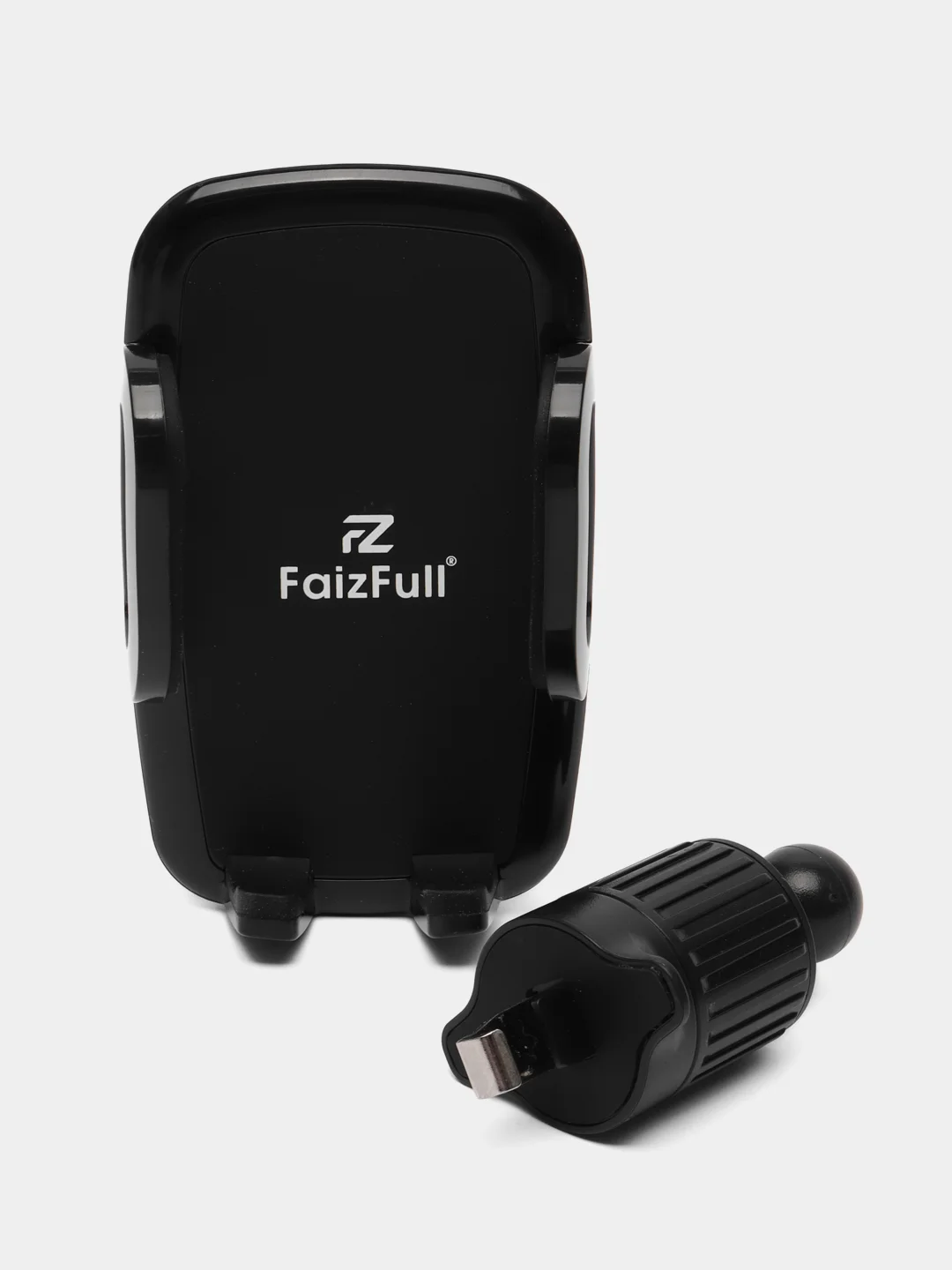 Черный механический держатель для телефона в решетку воздуховода FaizFull F94 Автодержатель