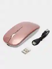 Розовый мышь беспроводная bluetooth HYD-K8 RGB подсветка