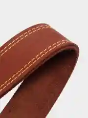 Карамельный ошейник из натуральной кожи для крупных собак,  двуслойный, усиленный с подпряжником