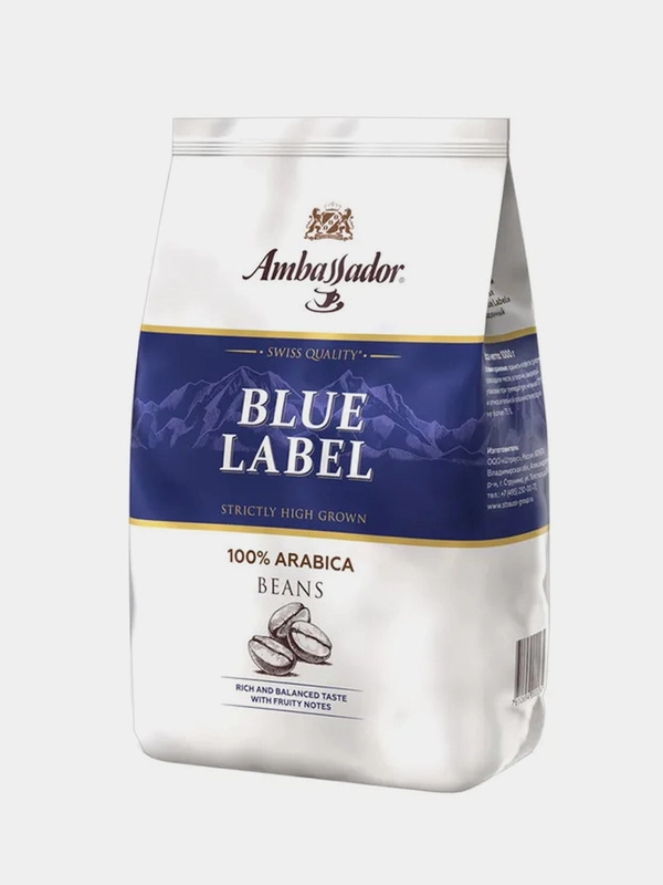 Кофе в зёрнах Ambassador Blue Label, 1000 г