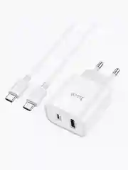 HOCO C80A Plus Rapido блок питания с проводом, 1 USB+Type-C, PD20W+QC3.0, кабель Type-C