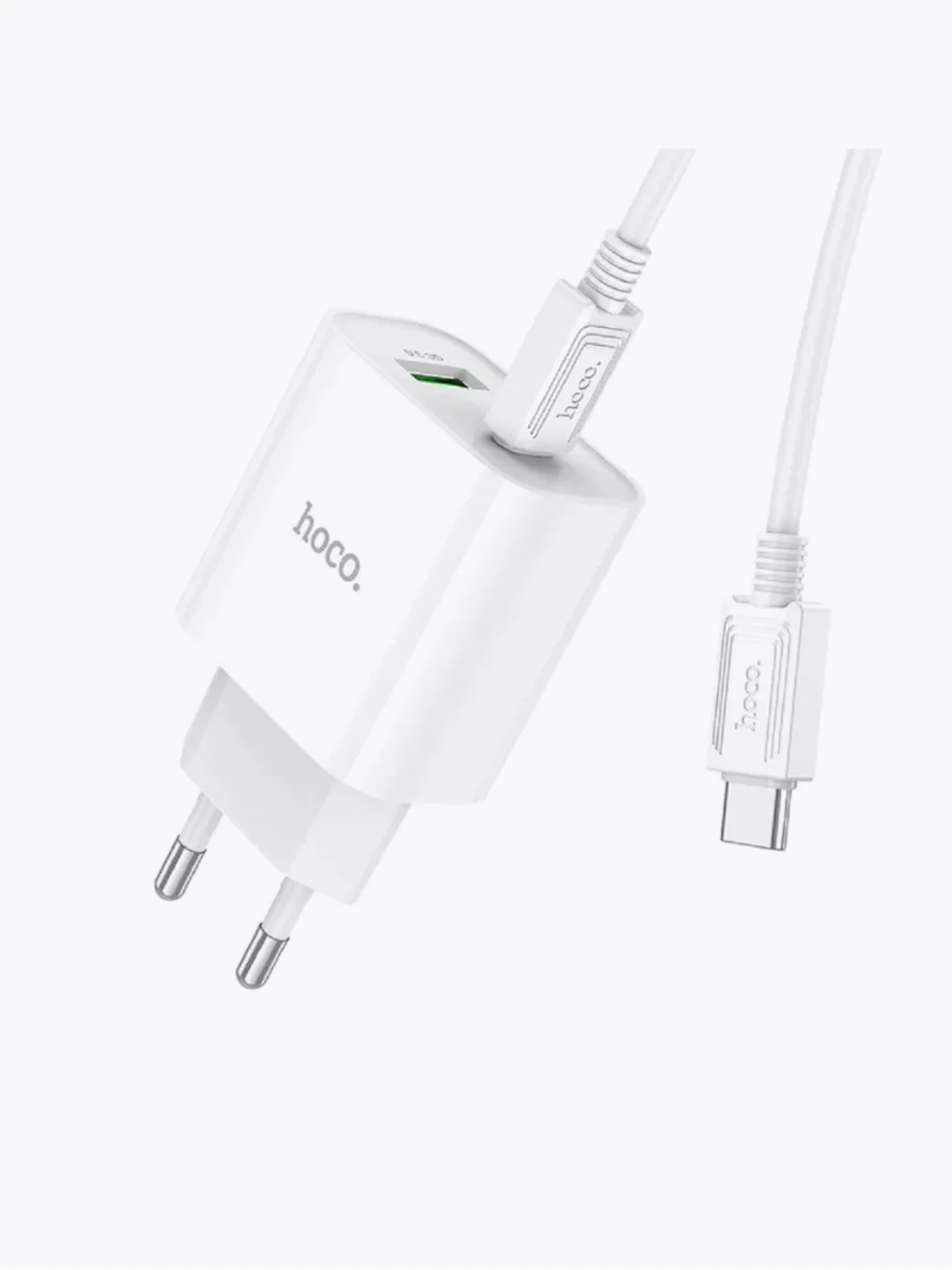 HOCO C80A Plus Rapido блок питания с проводом, 1 USB+Type-C, PD20W+QC3.0, кабель Type-C