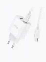 HOCO C80A Plus Rapido блок питания с проводом, 1 USB+Type-C, PD20W+QC3.0, кабель Type-C