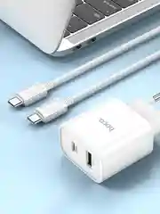 HOCO C80A Plus Rapido блок питания с проводом, 1 USB+Type-C, PD20W+QC3.0, кабель Type-C