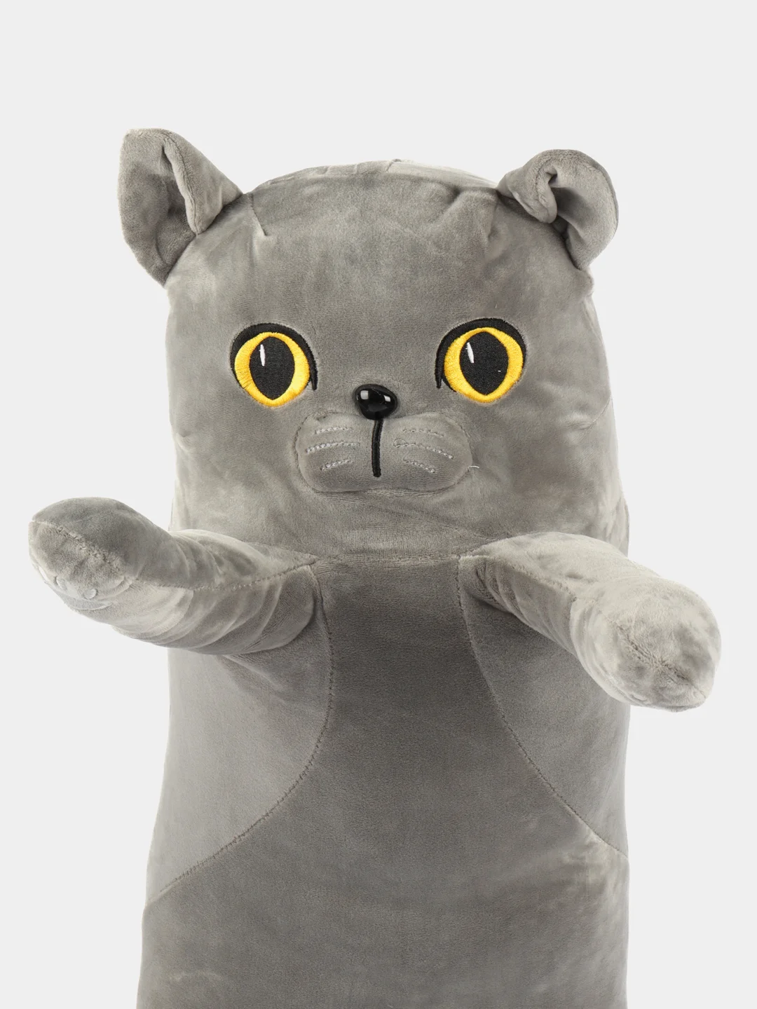 Кот батон Британец дымчатый, мягкая игрушка, обнимушка, 50 см, 70 см, 90 см, 130 см