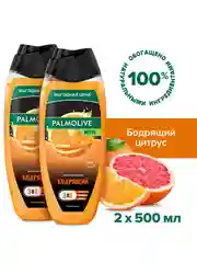 Гель для душа Palmolive Цитрусовый Заряд 3 в 1 для тела, волос и лица, 500 мл, 2 шт