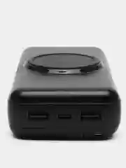 Черный повербанк 30000mah портативный внешний аккумулятор