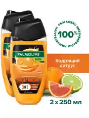 Гель для душа Palmolive Цитрусовый Заряд 3 в 1 для тела, волос и лица, 250 мл, 2 шт