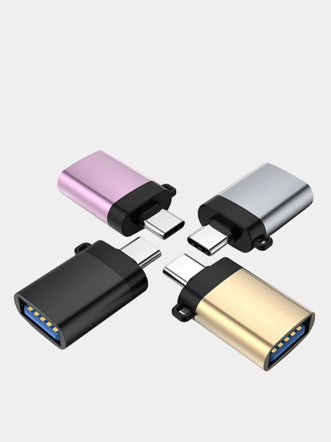 Черный адаптер переходник USB Type C на USB 3.0 otg