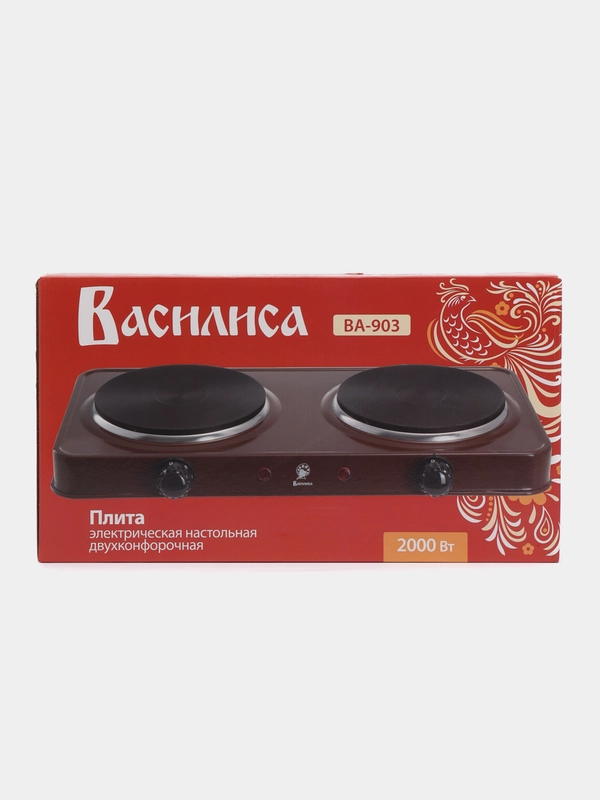 Эл.плита ВАСИЛИСА ВА-903 диск 2-х комфор коричн