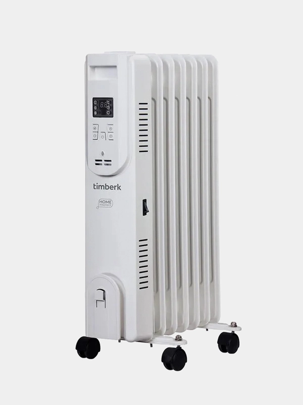Масляный радиатор Timberk T-OR1507-F10E-WF, Wi-Fi, 1500Вт, белый