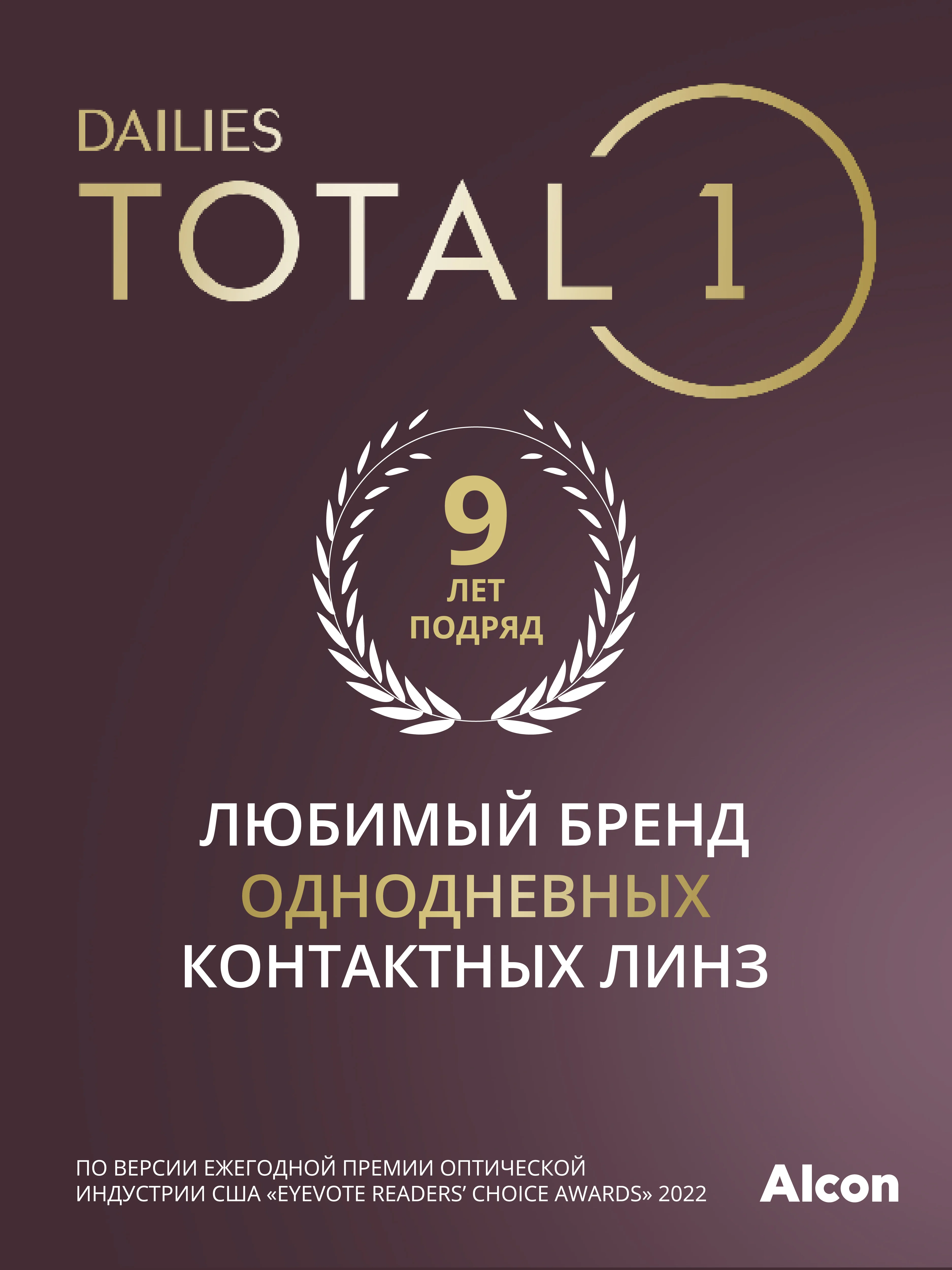 Контактные линзы Dailies Total1, 30pk (+3.00) - (-8.00) / BC 8.5