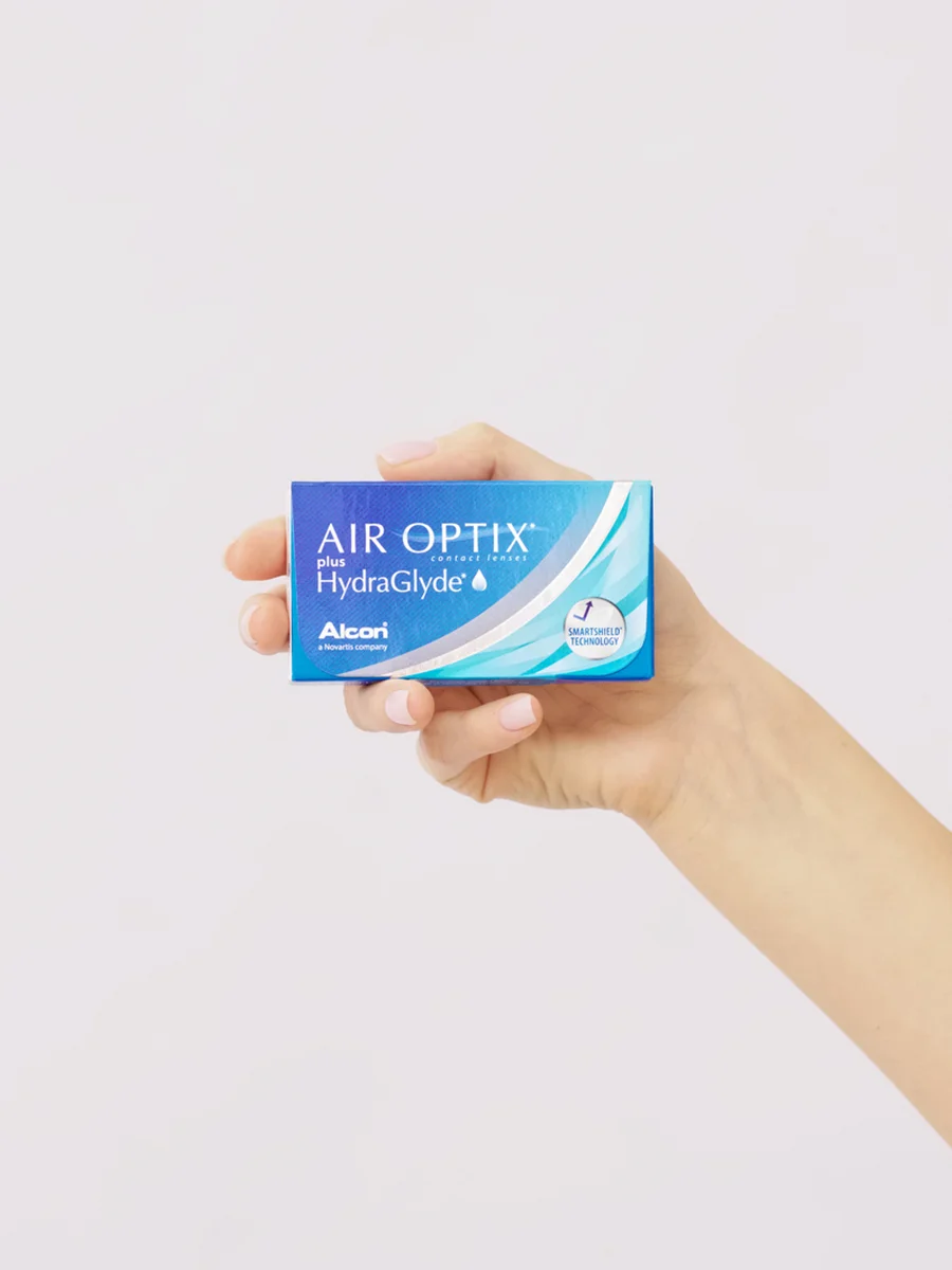Контактные линзы Air Optix Plus HydraGlyde, 3pk (+3.00) - (-8.00) / BC 8.6