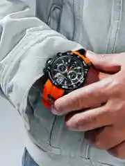 Оранжевый мужские наручные часы Mini Focus MF0349G, с хронографом, в подарочной упаковке