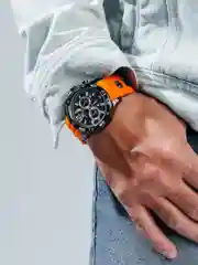 Оранжевый мужские наручные часы Mini Focus MF0349G, с хронографом, в подарочной упаковке