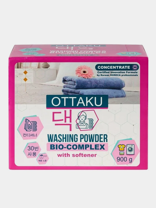 Порошок стиральный OTTAKU BIO-COMPLEX, с кондиционером, 900 г