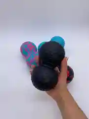 Черный мяч массажный сдвоенный для МФР 15 х 9 см