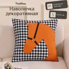 Наволочка декоративная на подушку 45х45 см из экокожи