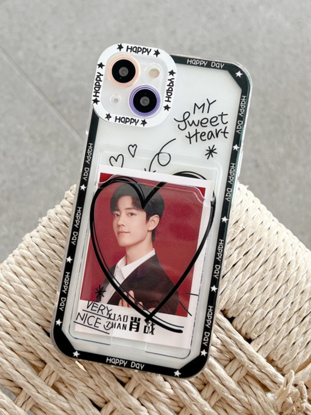 Черный чехол с карманом для карт iPhone X,Xr,11,12,13,14,15,Pro,Max,айфон,kpop,прозрачный,силикон