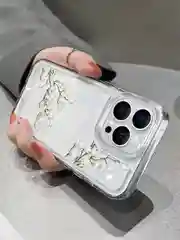 Бежевый чехол для iPhone 7,8,SE,XR,XS,11,12,13,14,15,Pro,Max,Plus, на айфон, прозрачный, с цветами