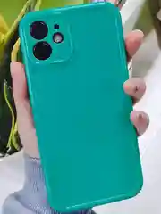 Бирюзовый чехол для айфон (iPhone) 11 13 12  mini pro max силиконовый прозрачный про макс