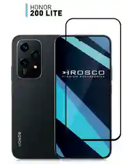 Прозрачный стекло для Honor 200 Lite защитное ROSCO прозрачное с олеофобным покрытием и черной рамкой