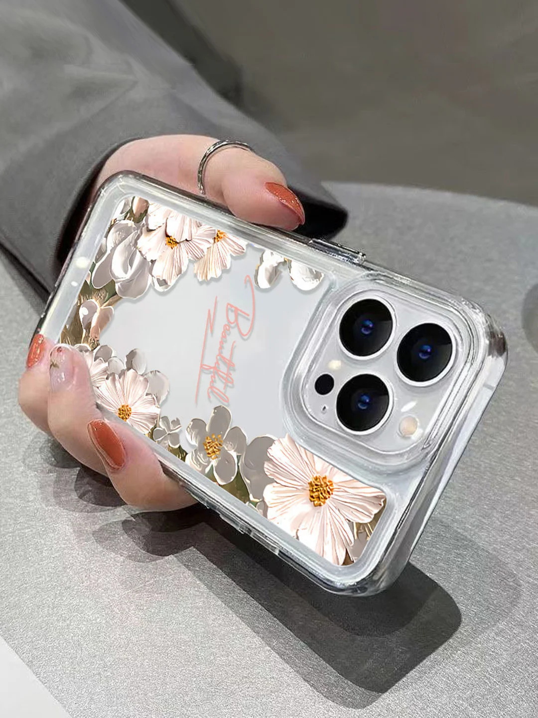 Желтый чехол для iPhone 7,8,SE,XR,XS,11,12,13,14,15,Pro,Max,Plus, на айфон, прозрачный, с цветами