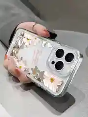 Желтый чехол для iPhone 7,8,SE,XR,XS,11,12,13,14,15,Pro,Max,Plus, на айфон, прозрачный, с цветами