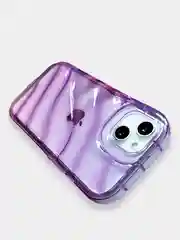 Фиолетовый чехол для iPhone 7,8,SE,XR,XS,11,12,13,14,15,Pro,Max,Plus,на айфон,прозрачный,силиконовый