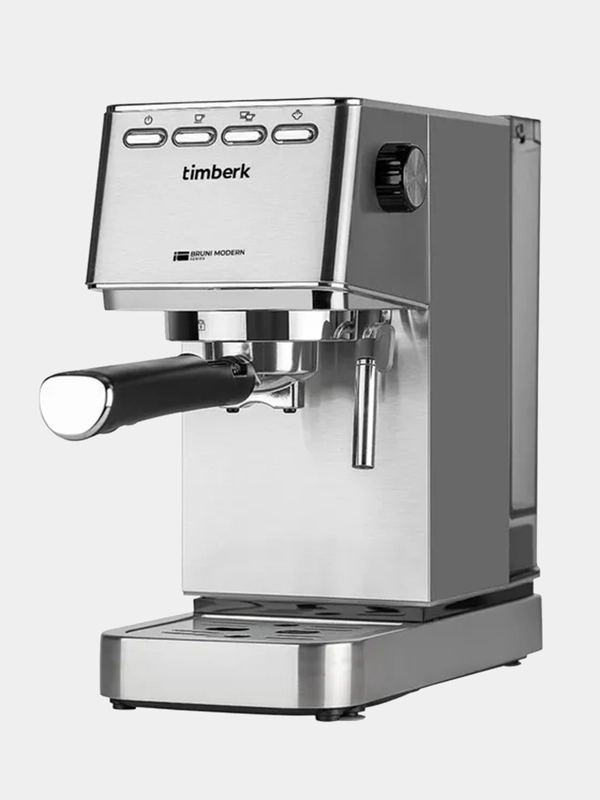 Кофеварка рожковая Timberk T-CM33040, 1350 Вт, 20 бар, 1.4 л, серебристый