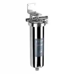 Тёмно-серый фильтр магистральный Тайфун 10SL 1/2",с картриджем,корпус из высококачественной нерж стали