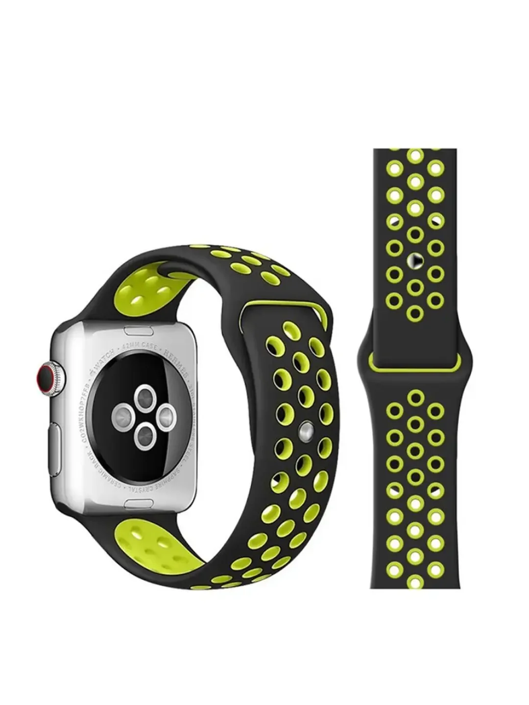Желтый спортивный ремешок для Xiaomi Amazfit Bip / GTR 42 мм / GTS / Samsung Gear S2