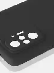 Черный чехол для Xiaomi Redmi Note 10 Pro силиконовый ROSCO матовый тонкий с защитой камер бортик